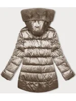 Béžová dámská bunda typu bublina S'west (B8192-12)