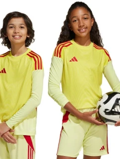 Dětské brankářské tričko adidas Tiro 25 Competition Long Sleeve Jersey žluto-červené KJN2020