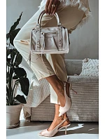 Dámské sandály na podpatku Béžové Sevina