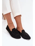 Dámské mokasíny z eko semiše Miryelle – černé