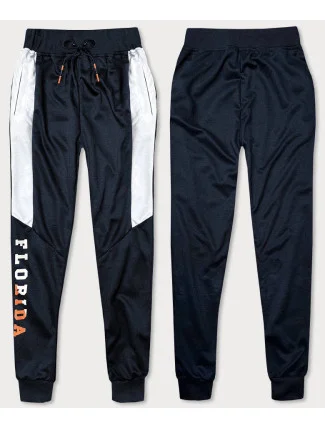 Tmavě modré pánské teplákové kalhoty (8K199) Tmavě modré pánské teplákové kalhoty (8K199)