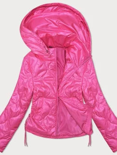 Neonově růžová dámská bunda se stahujícími šňůrkami na bocích S'West (B8235-83)
