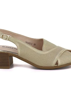 Dámské pohodlné zlaté sandály na jehlovém podpatku M.Daszynski SA262-3