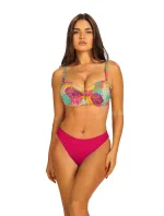 Dámské dvoudílné plavky Pati 4  S730PA4-2 růžové se vzorem - Self