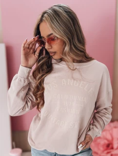 Dámská oversize mikina KALISTYLE v pudrově růžové barvě FashionStreet BY1364