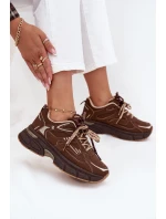 Dámské sportovní tenisky s dvojím šněrováním čokoládové Annelie Dámské sportovní tenisky s dvojím šněrováním čokoládové Annelie