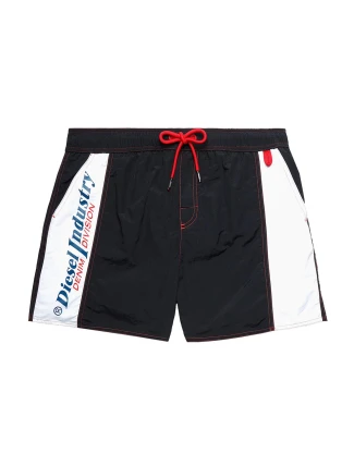 Pánská koupací kraťasy 00SXLI 0PCAI E0013 černá/bílá - Diesel Pánská koupací kraťasy 00SXLI 0PCAI E0013 černá/bílá - Diesel