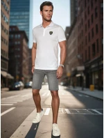 Pánské krátké džíny tmavě šedé FashionStreet SX2351 Pánské krátké džíny tmavě šedé FashionStreet SX2351