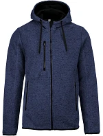Kariban ProAct PA 365 Pánská pletená fleecová bunda s kapucí 20.P365 navy melange Kariban ProAct PA 365 Pánská pletená fleecová bunda s kapucí 20.P365 navy melange