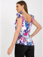 Dámský top WN TP 1482 4.67 bílý a tmavě modrý