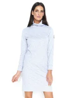 Dámské volnočasové šaty s rolákem středně dlouhé šedé - Šedá - Makadamia