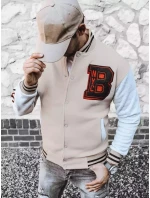 Pánská mikina na zip v barvě ecru FashionStreet BX5440