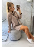 Béžové vázané šaty