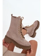 Dámské workery z pravé semišové kůže s vyhříváním Zazoo 4213 béžové Dámské workery z pravé semišové kůže s vyhříváním Zazoo 4213 béžové