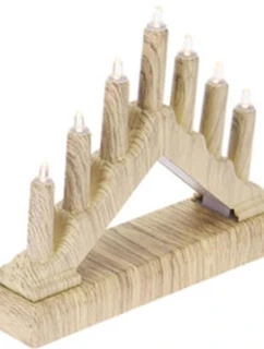 ADVENTNÍ KOSTEL 15.5x3.2x13.5CM 7 LED NAPÁJENÝCH BATERIÍ DĚTSKÉ PÍSMO