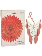 DEKORATIVNÍ ZÁVĚSNÁ PAPÍROVÁ HVĚZDA 3D 50CM RŮŽOVÁ