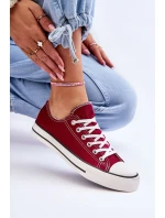 Klasické nízké dámské tenisky burgundské Vegas