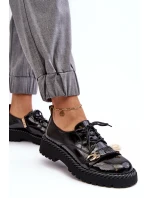 Dámské lakované polobotky D&A MR870-81 černé