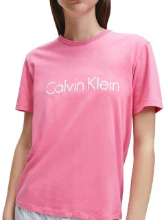 Dámské triko na spaní QS6105E-AD5 růžová - Calvin Klein