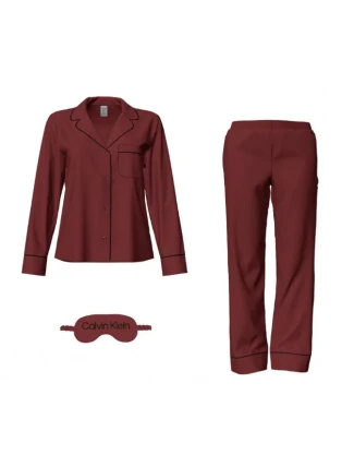 Dámské pyžamo QS6551E XKG bordó - Calvin Klein Dámské pyžamo QS6551E XKG bordó - Calvin Klein