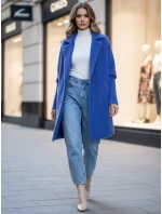 Dámský alpakový kabát RITA II modrý FashionStreet NY0627