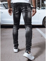 Pánské černé džínové kalhoty FashionStreet UX4328