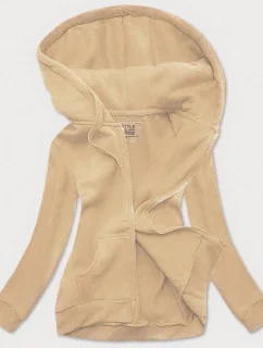 Béžová dámská sportovní mikina (W03-159)