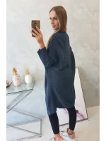 Svetr s džínovými netopýřími rukávy