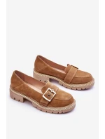 Módní semišové mokasíny tmavě béžové Eloisa