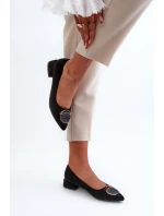 Loděnky S Nízkým Podpatkem Z Ekologického Semiše S.Barski KV27-037 Černé