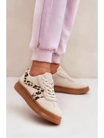 Dámské Sneakersy Na Platformě Pantherka Béžové Totter Dámské Sneakersy Na Platformě Pantherka Béžové Totter
