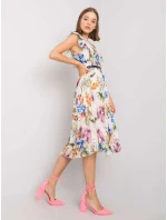 Šaty DHJ SK 13198.27 bílé a zelené