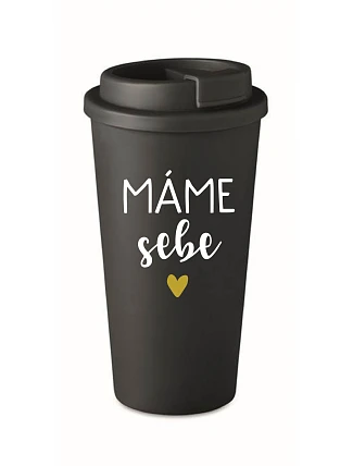 MÁME SEBE - černý termohrnek 475 ml