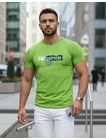 Pánské tričko s potiskem limetkově zelené barvy FashionStreet NX5017R