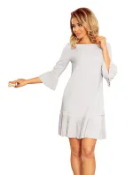Pohodlné plisované šedé dámské šaty model 7657677 Pohodlné plisované šedé dámské šaty model 7657677