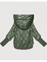 Dámská tenká bunda s pletenými manžetami Goodlookin v barvě khaki (B8575/B6099-11) Dámská tenká bunda s pletenými manžetami Goodlookin v barvě khaki (B8575/B6099-11)