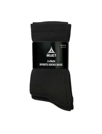Fotbalové tréninkové ponožky SELECT černé krátké 3-pack