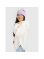 Dívčí volný fleece s kapucí 4F 4FJRAW25TFLEF444-11S