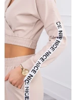 Sada s ozdobnými stuhami béžová Sada s ozdobnými stuhami béžová