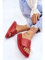 Dámské pantofle Big Star LL274430 červené