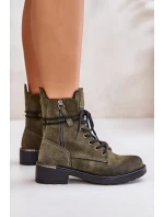 Vysoké boty worker s zipy tmavě béžové Maisa