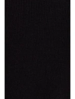 M817 Žebrovaný korzetový top s dlouhými rukávy - černý