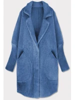 Světle modrý vlněný přehoz přes oblečení typu alpaka (7108)