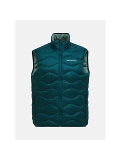 Pánská péřová vesta PEAK PERFORMANCE M Helium Down Vest, zelená barva