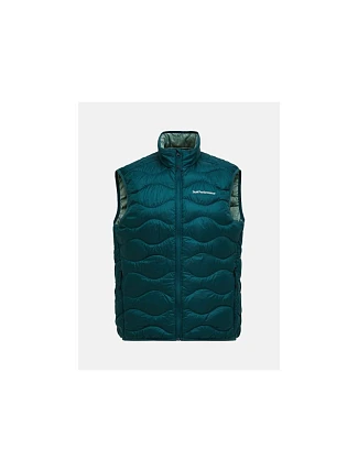 Pánská péřová vesta PEAK PERFORMANCE M Helium Down Vest, zelená barva Pánská péřová vesta PEAK PERFORMANCE M Helium Down Vest, zelená barva