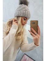 Čepice K169 světle béžová