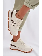 Dámské tenisky na platformě Big Star TT274881 Hi-Poly System Béžové