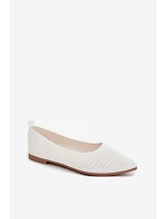 Síťované Materiálové Baleríny Dámské Bílé Sarina