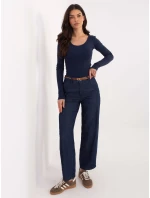 Kalhoty D80038BB62630D311 námořnická modř