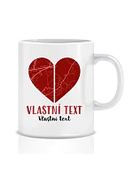 Personalizovaný klasický bílý keramický hrníček 300 ml - Dvě místa, jedno srdce Personalizovaný klasický bílý keramický hrníček 300 ml - Dvě místa, jedno srdce